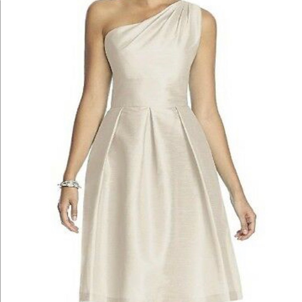 Alfred Sung one shoulder cocktail dress